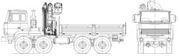 Бортовой автомобиль Урал (8x8) с КМУ