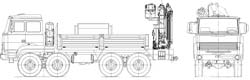 Бортовой автомобиль Урал (8x8) с КМУ