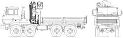 Бортовой автомобиль Урал (8x8) с КМУ