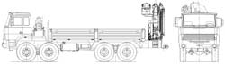 Бортовой автомобиль Урал (8x8) с КМУ