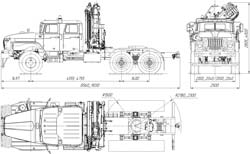 Тягач Урал с КМУ
