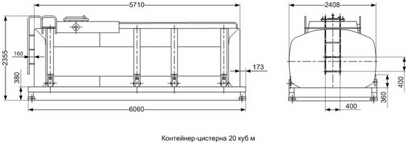 Контейнер-цистерна КЦ-20