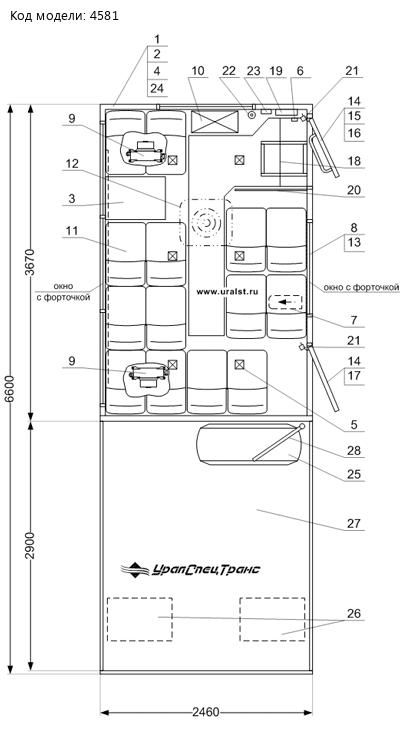 Планировка ГПА Камаз 5350-42