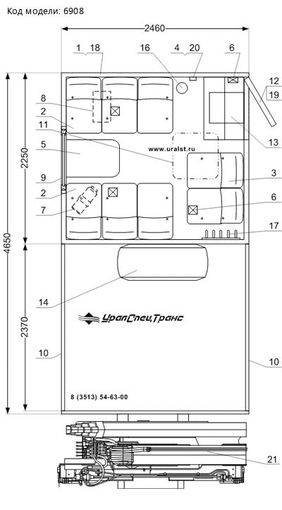 Планировка ГПА Камаз 5350-42 (ЕВРО-4) с КМУ