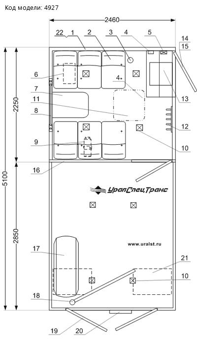 Планировка ГПА Урал 4320