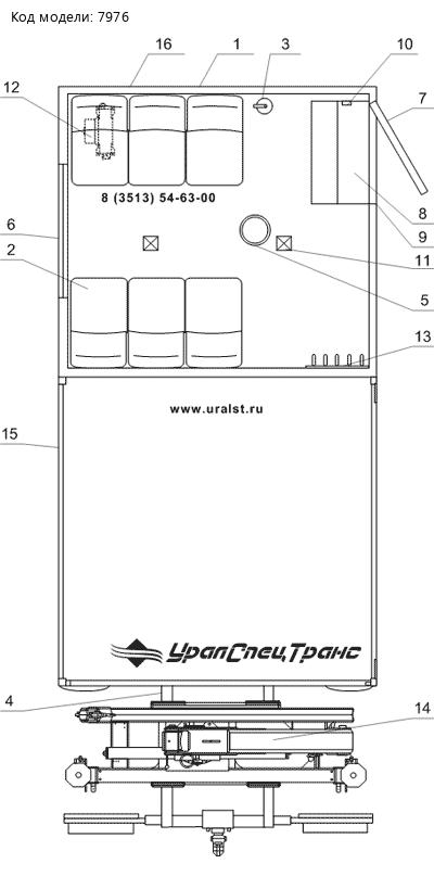 Планировка ГПА Камаз 43118-46 с КМУ ИМ-25