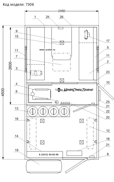 Планировка ТБМ Урал 43206-71М