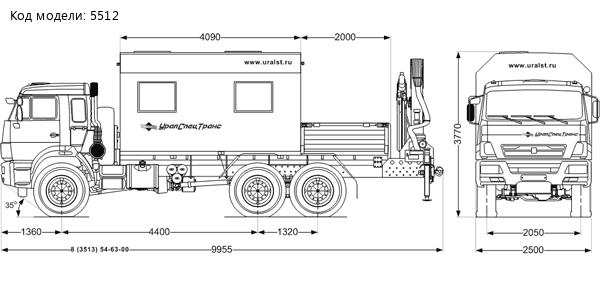 Фургон ТБМ с КМУ ИМ-55