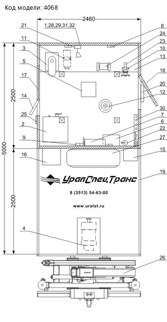 ПАРМ с КМУ ИМ-55 УСТ 54535В Камаз 43118-3049-50 без сп.м