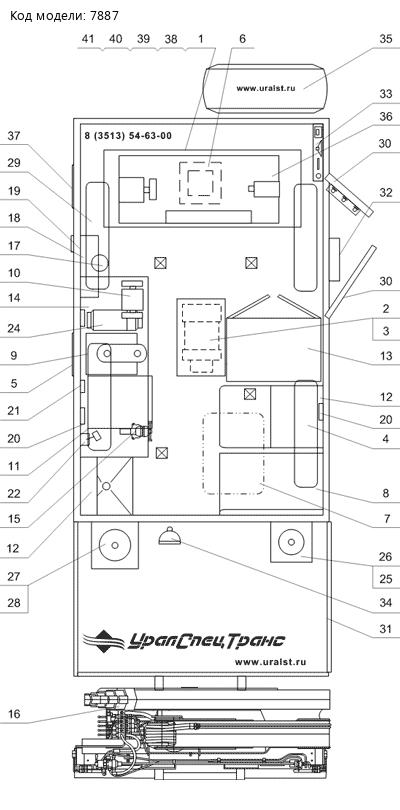 Планировка ПАРМ Камаз 43118-46 с КМУ