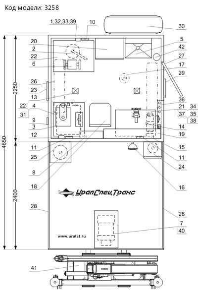 Планировка Камаз АНРВ 5350-42 с КМУ