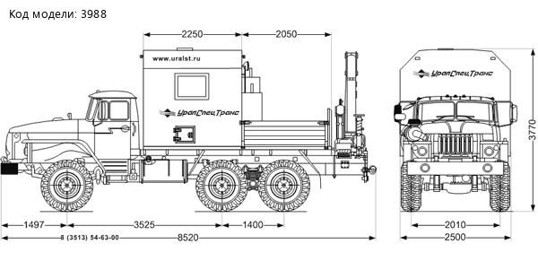 Автомастерская Урал с КМУ ИМ-55