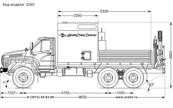 АНРВ с КМУ ИМ-55 УСТ 5453 Урал 4320-74Е5 NEXT