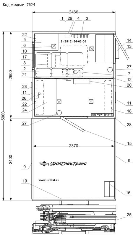 Планировка Камаз АРОК с КМУ ИМ-25