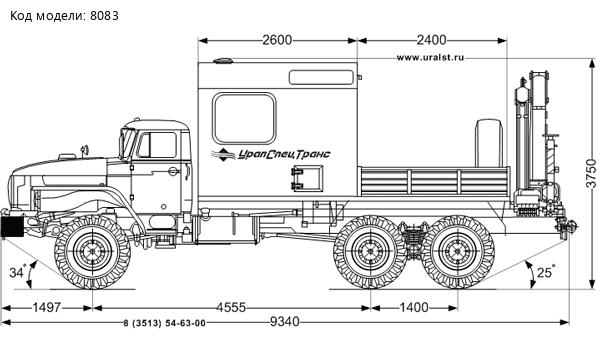 Фургон АРОК с КМУ ИМ-95