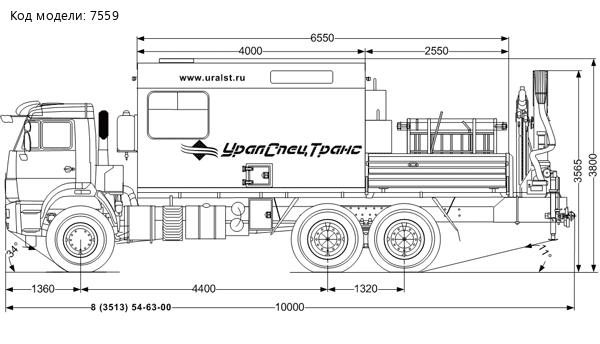 АРОК с КМУ ИМ-150 УСТ 54535В Камаз 43118-3027-50