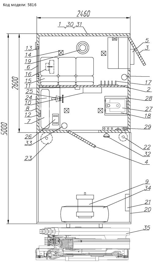 Планировка Урал АРОК с КМУ ИМ-150