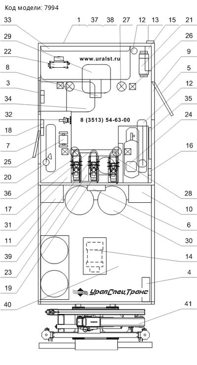 Планировка маслостанция Урал 5557-82М с КМУ