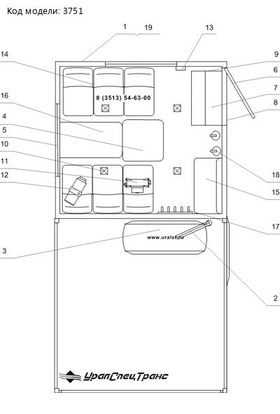 Планировка ГПА Урал-NEXT 43206-71Е5