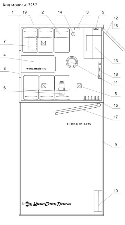 Планировка ГПА Урал 5557-80М