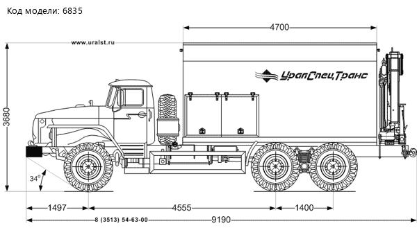 Маслостанция УСТ-5453 с КМУ Fassi F80 на шасси Урал 4320-60М