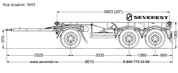 Прицеп контейнеровоз ПК 20-32-6