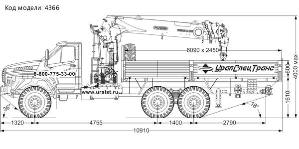 Бортовой автомобиль УСТ-54532Е, на шасси Урал NEXT 4320-72Е5