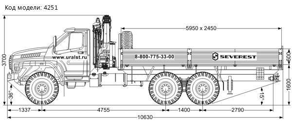 Бортовой с КМУ ИМ-320 УСТ 5453 Урал NEXT 4320-6951-72