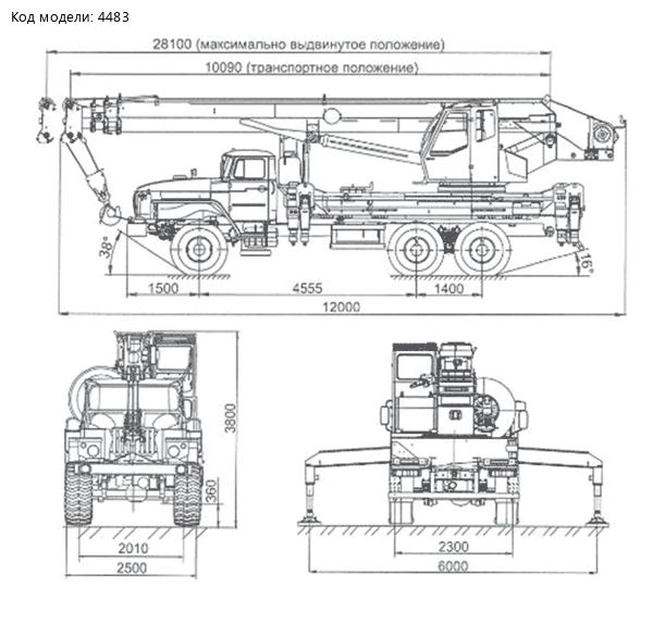 Автокран КС 55732-25-28 "Челябинец" Урал 4320-72Е5