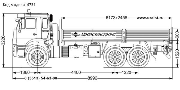 Контейнеровоз УСТ 54531J Камаз 43118-3049-76(RR) (Cummins)