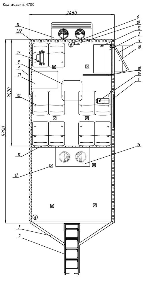 Планировка ГПА Камаз 43502