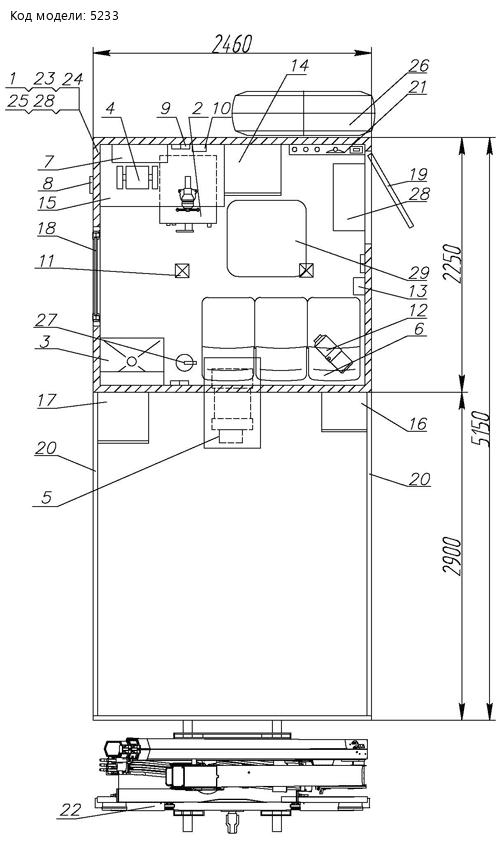 Планировка Урал АНРВ 4320-80 с КМУ