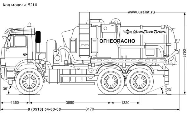 Автоцистерна АКНС-10-ОД КО-505 УСТ 5453 Камаз 43118-50 