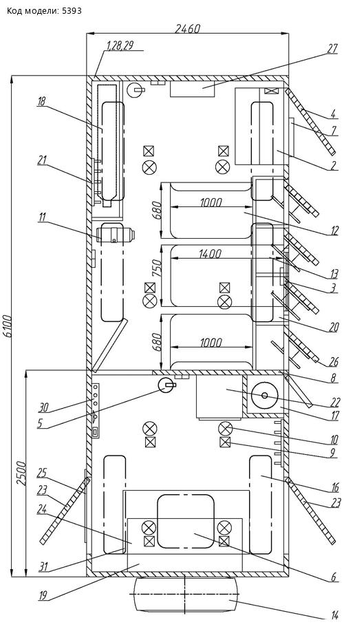 Планировка Урал АРС 4320