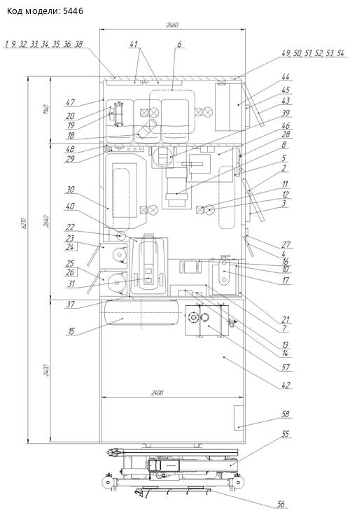 Планировка ПАРМ Камаз 43118-RR с КМУ