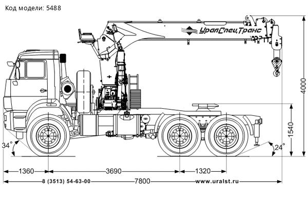 Седельный тягач Камаз 43118-50 с КМУ KS-1256G-II