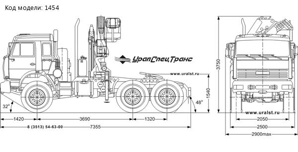 Седельный тягач Камаз 53504-46 с ИМ-150-04