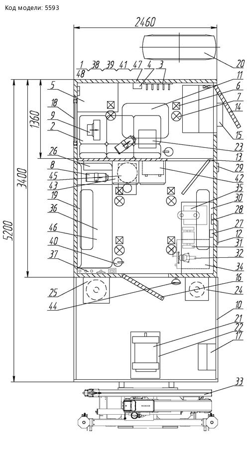 Планировка ПАРМ Камаз 43118-50 с КМУ