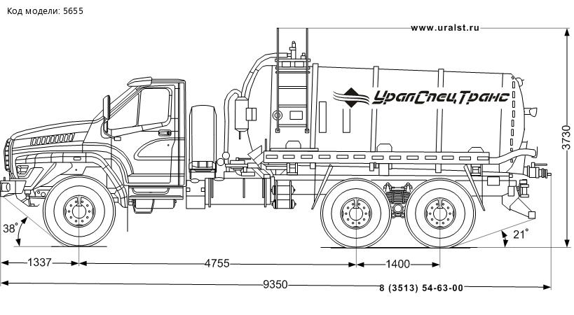 Автоцистерна МВ-10 КО на шасси Урал-NEXT 4320-72Г38