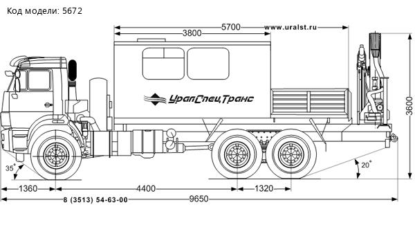 ГПА Камаз 43118-50 с бортовой платформой и КМУ ИМ-150