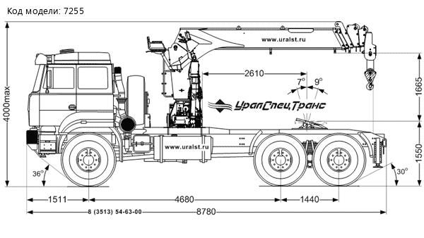 Седельный тягач Урал 63701М с КМУ ИТ-180