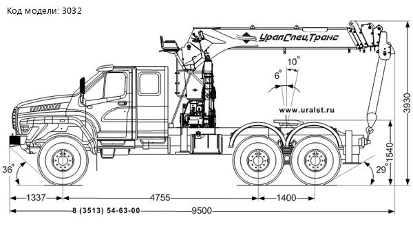 Седельный тягач Урал NEXT 4320 с КМУ DONGYANG SS1926