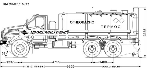 Автоцистерна нефтепромысловая АЦН-11ПТН УСТ-5453