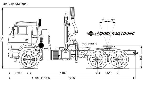 Седельный тягач с КМУ ИМ-240-04