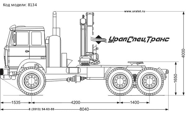 Седельный тягач МАЗ 6425X9 с КМУ ИМ-240-04 УСТ