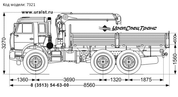 Камаз бортовой 43118-46 с краном-манипулятором ИТ-80