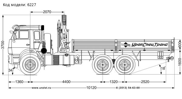  Бортовой с КМУ ИМ-150 УСТ 5453 Камаз 43118-50 сп. м.
