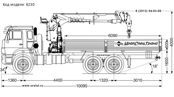 Бортовой с КМУ ИТ-200 (тросовый, люлька, бур) УСТ 5453 Камаз 43118 RR сп.м