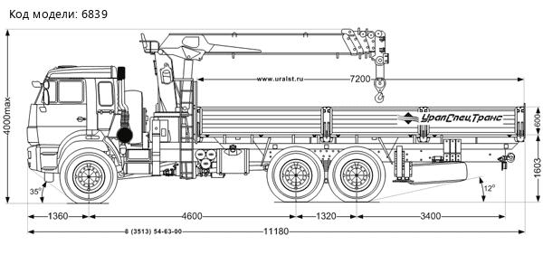 Бортовой Камаз 43118-46 с КМУ DongYang SS2036 УСТ-5453