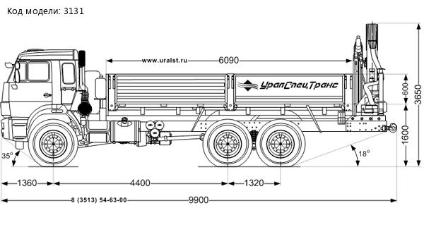 Бортовой Камаз с КМУ ИМ-150N-04